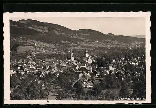 AK Altstätten, Gesamtansicht aus der Vogelschau