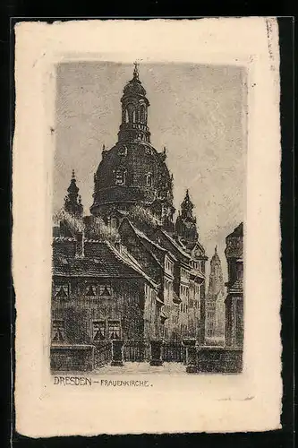 Künstler-AK Dresden, Frauenkirche