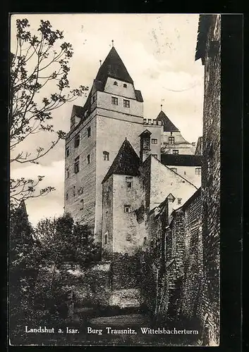 AK Landshut a. Isar, Burg Trausnitz, Wittelsbacherturm