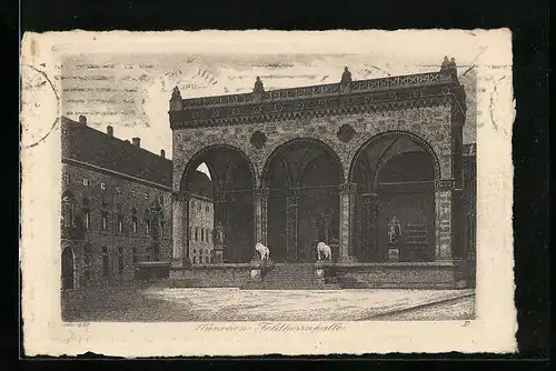 AK München, Eingang der Feldherrnhalle