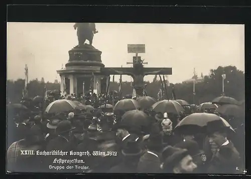 AK Wien, XXII. Eucharistischer Kongress 1912, Festprozession, Tiroler
