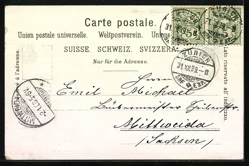 Lithographie Zürich, See mit Uto, Dampfer und Boote