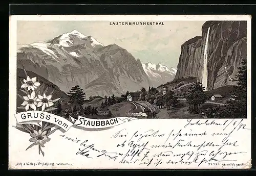 Lithographie Staubbach, Lauterbrunnenthal