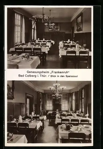 AK Bad Colberg i. Thür., Genesungsheim Frankenruh, Speisesaal