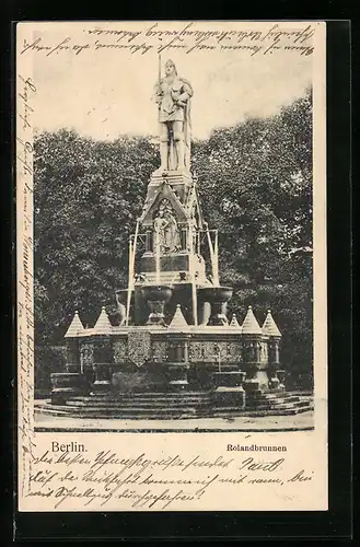 AK Berlin-Tiergarten, Rolandbrunnen