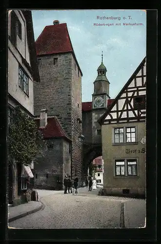 AK Rothenburg o. T., Röderbogen mit Markusturm