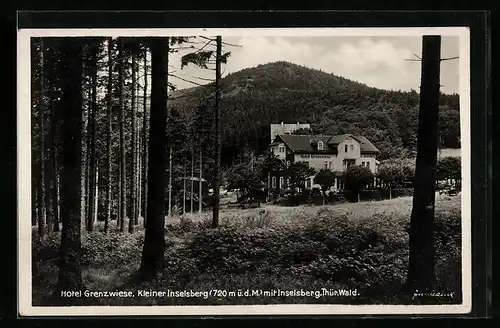 AK Kleiner Inselsberg, Hotel Grenzwiese mit Inselsberg