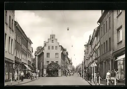 AK Apolda, Blick in die Bahnhofstrasse