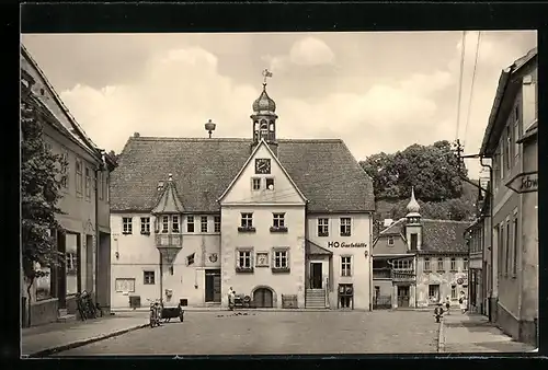 AK Rastenberg /Thür, Rathaus mit Ratskeller