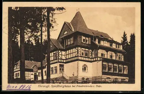 AK Friedrichroda, herzogl. Spiessbergerhaus