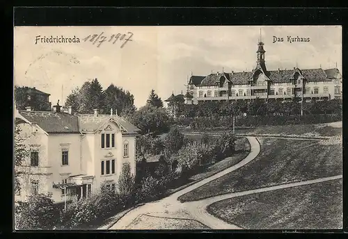 AK Friedrichroda, Das Kurhaus mit Anlage