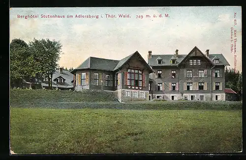 AK Schmiedefeld i. Thür., Berghotel Stutenhaus am Adlersberg