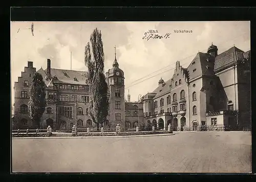 AK Jena, Volkshaus mit Uhrenturm