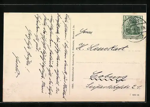 AK Jena, Volkshaus mit Uhrenturm