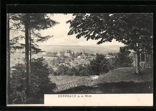AK Dermbach a. d. Rhön, Ortsansicht mit Kirche