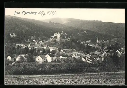 AK Bad Elgersburg, Ortsansicht mit Schloss