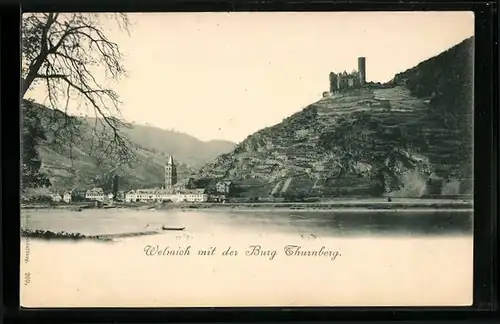 AK Welmich, Teilansicht mit Burg Thurnberg