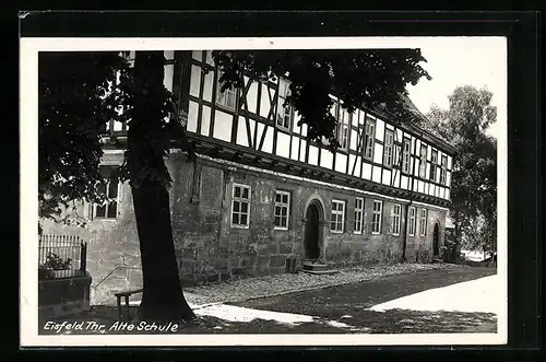 AK Eisfeld /Thr., Alte Schule im Fachwerkstil
