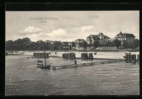 AK Ostseebad Scharbeutz, Strand mit Ruderboot