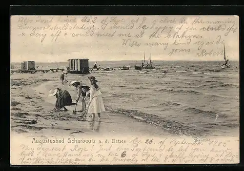 AK Augustusbad Scharbeutz a. d. Ostsee, Strandbild