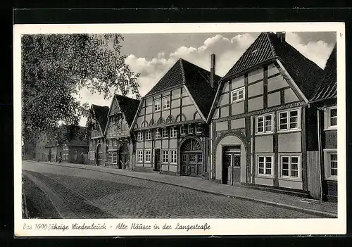 AK Wiedenbrück, Alte Häuser in der Langestrasse