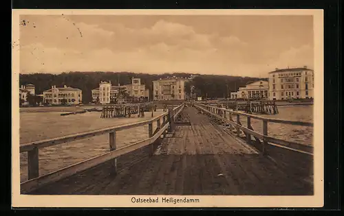AK Heiligendamm, Blick von der Seebrücke auf Villen