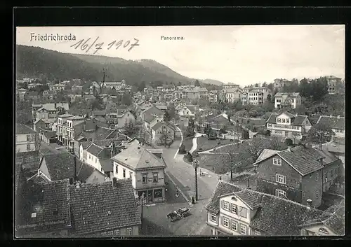 AK Friedrichroda, Panorama aus der Vogelschau