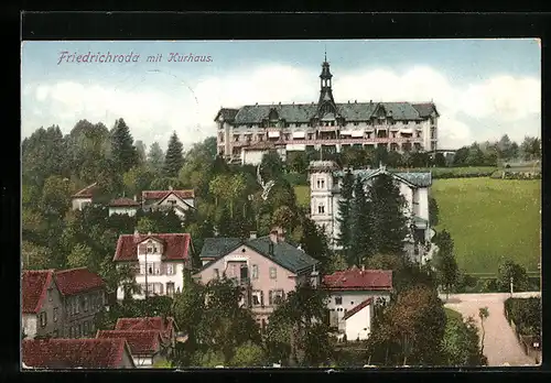 AK Friedrichroda, Teilansicht mit Kurhaus