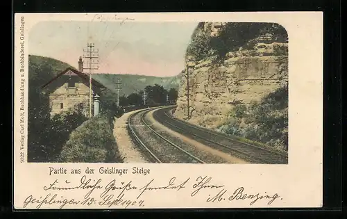 AK Geisling, Partie aus der Geislinger Steige