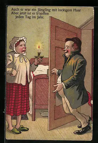 AK Betrunkener kommt nach Hause