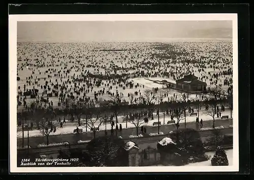 AK Zürich, Zürichsee, Ausblick von der Tonhalle
