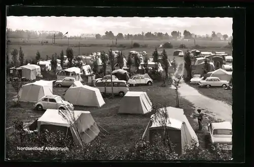 AK Altenbruch, Campingplatz mit Zelten und Autos