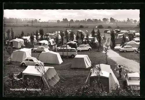 AK Altenbruch, Campingplatz mit Zelten und Autos
