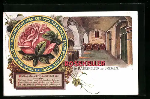 AK Bremen, Gasthaus Rathskeller, Rosekeller