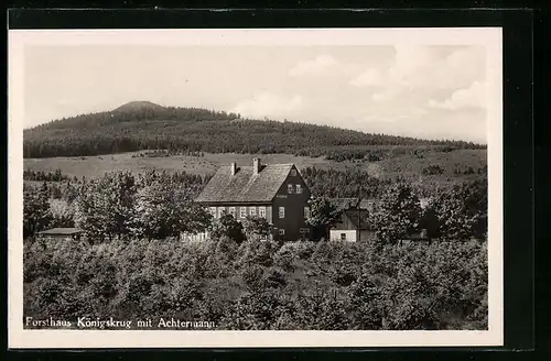 AK Braunlage / Harz, Gaststätte Forsthaus Königskrug mit Achtermann