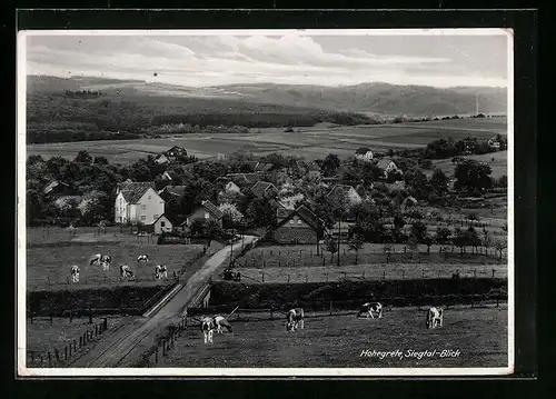 AK Au / Sieg, Christliches Erholungsheim Hohegrete, Siegtal-Blick