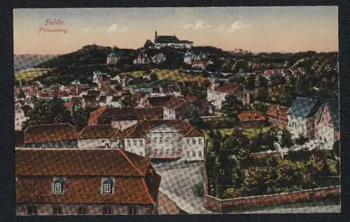 AK Fulda, Ortsansicht mit Frauenberg