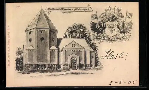 AK Friedrichsruh, Bismarck-Mausoleum, Wappen