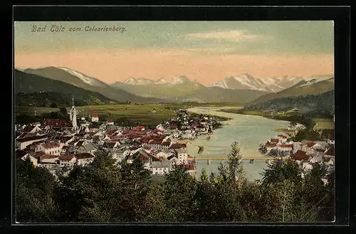 AK Bad Tölz, Ortsansicht vom Calvarienberg aus gesehen