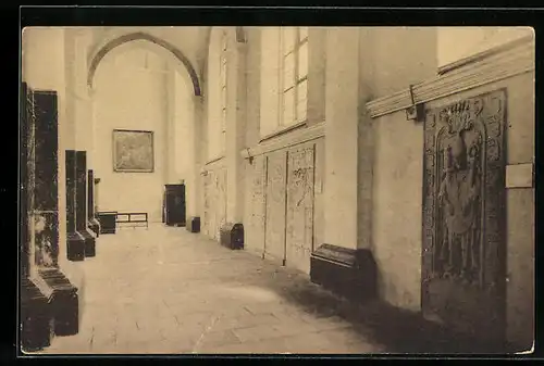 AK Siegburg, Benediktiner-Abtei Michaelsberg, Kirche mit alten Grabdenkmälern