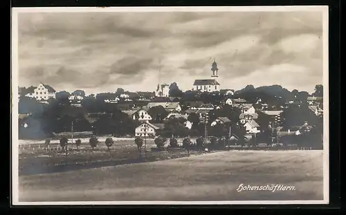 AK Hohenschäftlarn, Ortsansicht mit Kirche