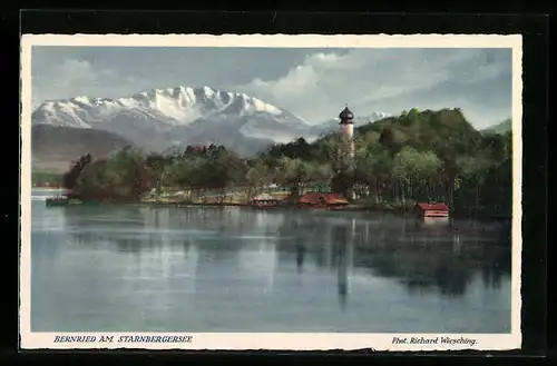 AK Bernried am Starnberger See, Ortsansicht vom See aus gesehen