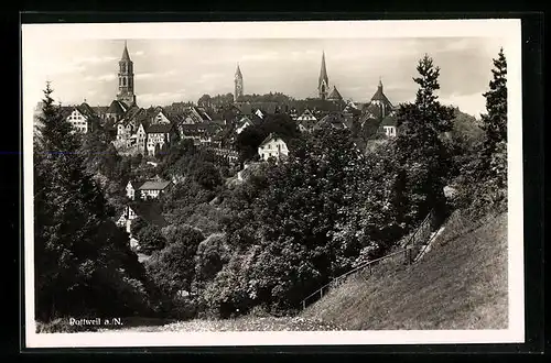 AK Rottweil a. N., Ortsansicht aus der Vogelschau