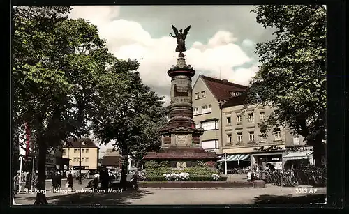 AK Siegburg, Kriegerdenkmal am Markt