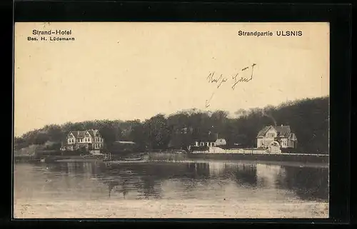 AK Ulsnis, Ortspartie mit Strand-Hotel