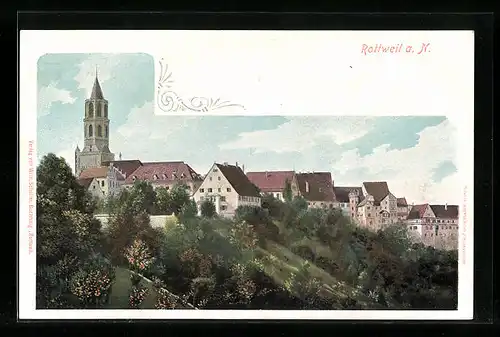 AK Rottweil a. N., Blick zur Kirche