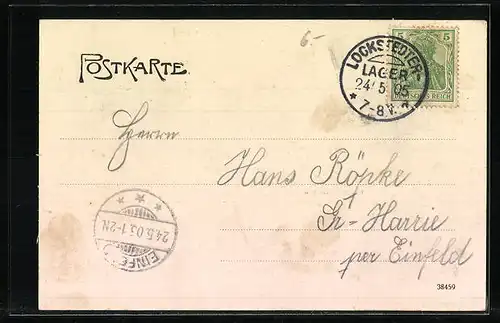 AK Hamburg-Lokstedt, Lockstedter Lager mit Wasserturm, Mannschaftsbaracken und Wellblechbaracken