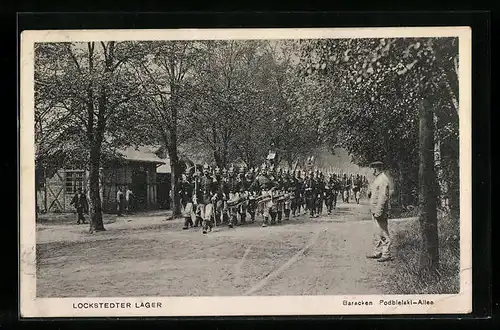 AK Hamburg-Lokstedt, Lockstedter Lager, Baracken in der Podbielski-Allee