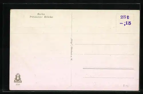 AK Berlin-Tiergarten, Potsdamer Brücke