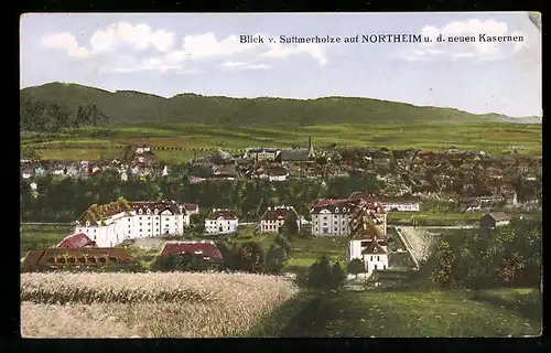 AK Northeim, Blick v. Suttmerholze auf den Ort und die neuen Kasernen